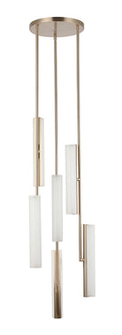 Matteo Lighting C32206CGFR Axis LED Chandelier in Champagne Gold