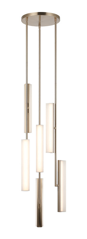 Matteo Lighting C32206CGFR Axis LED Chandelier in Champagne Gold