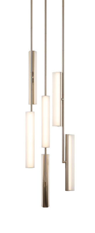 Matteo Lighting C32206CGFR Axis LED Chandelier in Champagne Gold