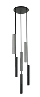 Matteo Lighting C32206MBSM Axis LED Chandelier in Matte Black