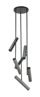 Matteo Lighting C32206MBSM Axis LED Chandelier in Matte Black