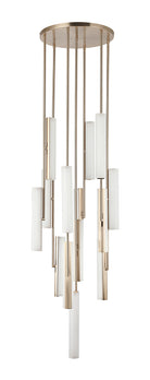 Matteo Lighting C32214CGFR Axis LED Chandelier in Champagne Gold