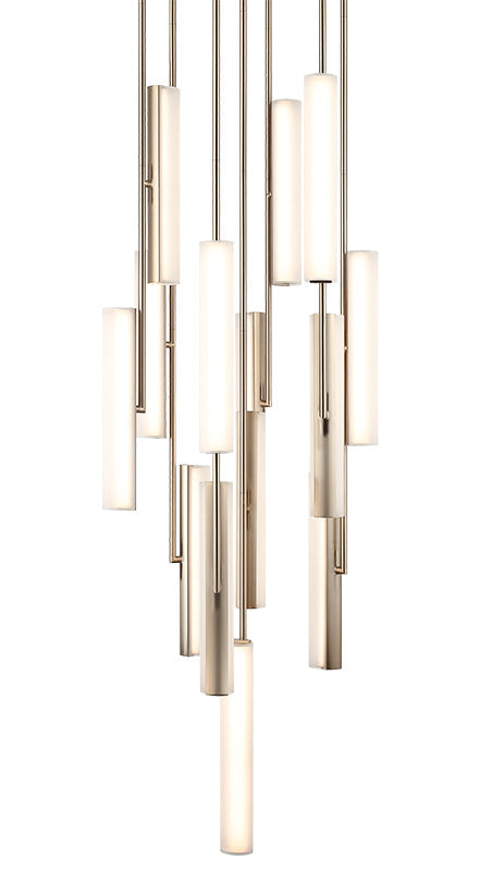 Matteo Lighting C32214CGFR Axis LED Chandelier in Champagne Gold
