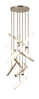 Matteo Lighting C32214CGFR Axis LED Chandelier in Champagne Gold