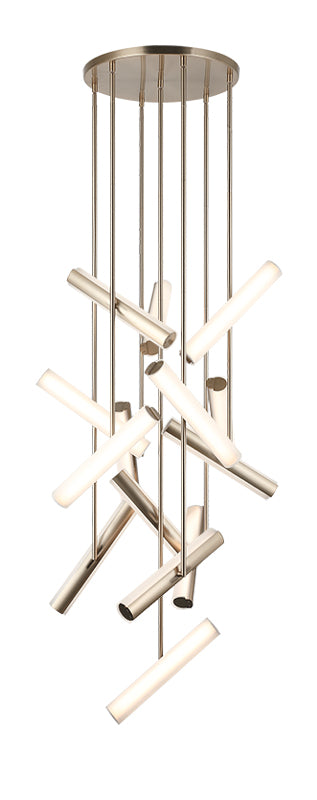 Matteo Lighting C32214CGFR Axis LED Chandelier in Champagne Gold