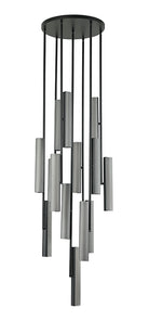 Matteo Lighting C32214MBSM Axis LED Chandelier in Matte Black