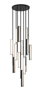 Matteo Lighting C32214MBSM Axis LED Chandelier in Matte Black