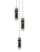 Matteo Lighting C32603MBSM Amulet LED Multi-Light Pendant in Matte Black
