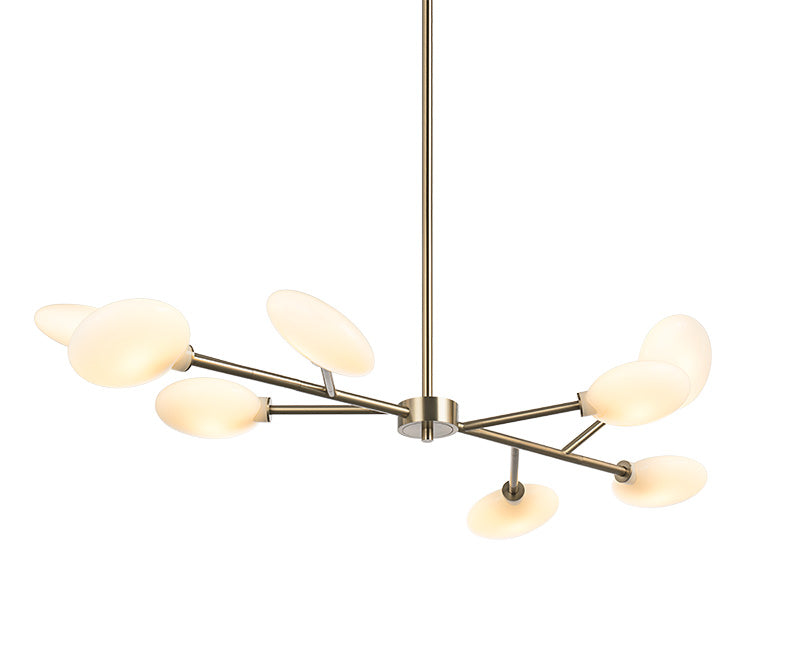 Éclairage linéaire LED Pivoine Matteo Lighting C33708CG Suspension en or champagne
