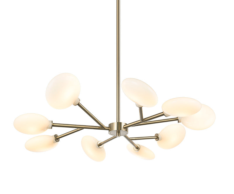 Matteo Lighting C33709CG Peony LED Chandelier in Champagne Gold