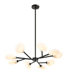 Matteo Lighting C33709MB Peony LED Chandelier in Matte Black