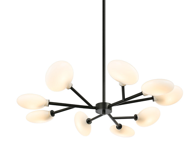 Matteo Lighting C33709MB Peony LED Chandelier in Matte Black