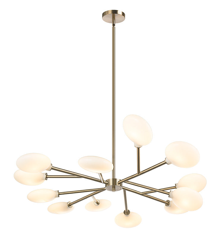 Matteo Lighting C33712CG Peony LED Chandelier in Champagne Gold