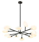 Matteo Lighting C33712MB Peony LED Chandelier in Matte Black