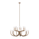 Matteo Lighting C34218AGOP Joelle 2-Tier Chandelier in Aged Gold Brass