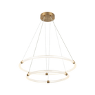 Matteo Lighting C34856AG Inkara LED 2-Tier Chandelier in Aged Gold Brass