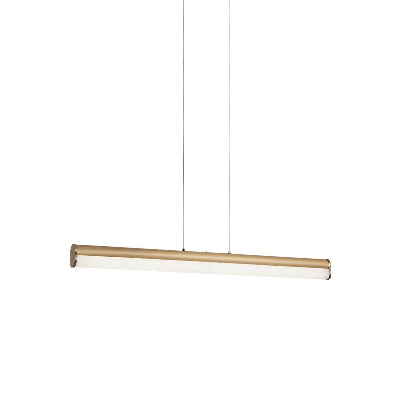 Matteo Lighting C36533AG Junction LED Linear Pendant in Aged Gold Brass