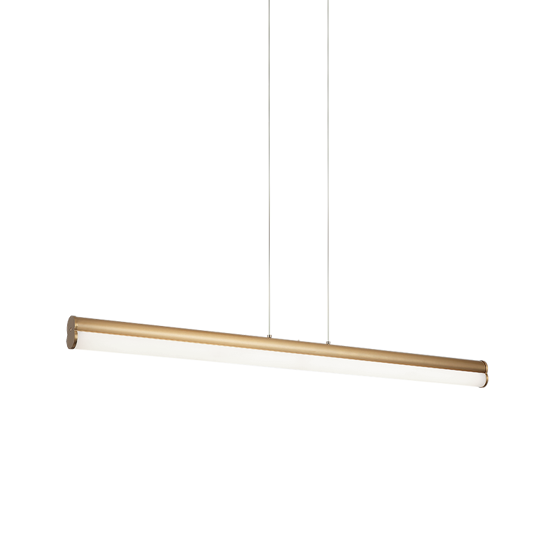 Matteo Lighting C36542AG Junction LED Linear Pendant in Aged Gold Brass