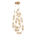 Matteo Lighting C37103AG Tentacles LED Chandelier in Aged Gold Brass