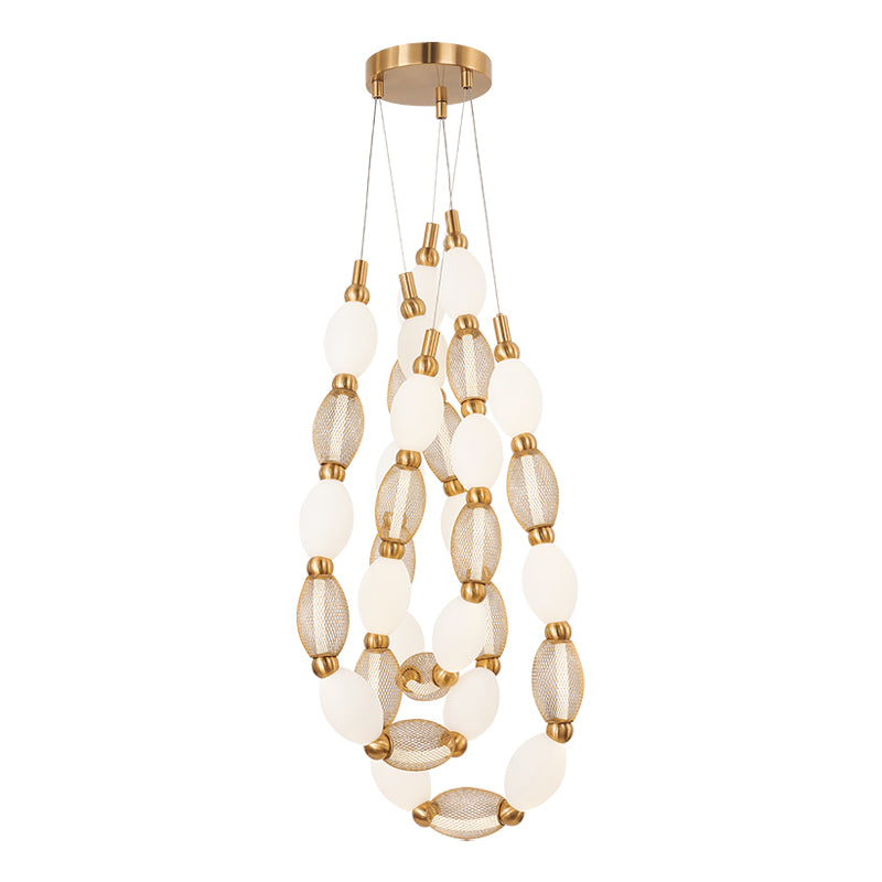 Matteo Lighting C37103AG Tentacles LED Chandelier in Aged Gold Brass