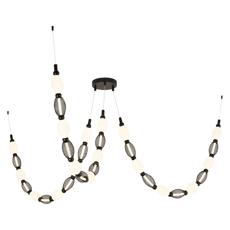 Matteo Lighting C37103BK Tentacles LED Chandelier in Black