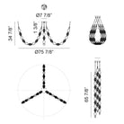 Matteo Lighting C37103BK Tentacles LED Chandelier in Black