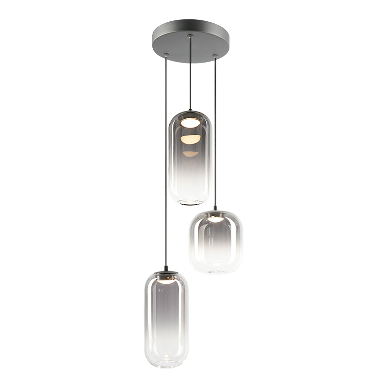 Matteo Lighting C37403MBSM Refrax LED Multi-Light Pendant in Matte Black