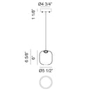 Matteo Lighting C37401MBSM Refrax LED Pendant in Matte Black