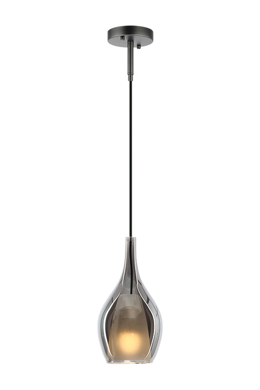 Matteo Lighting C37501MBSM Jericho Pendant in Matte Black