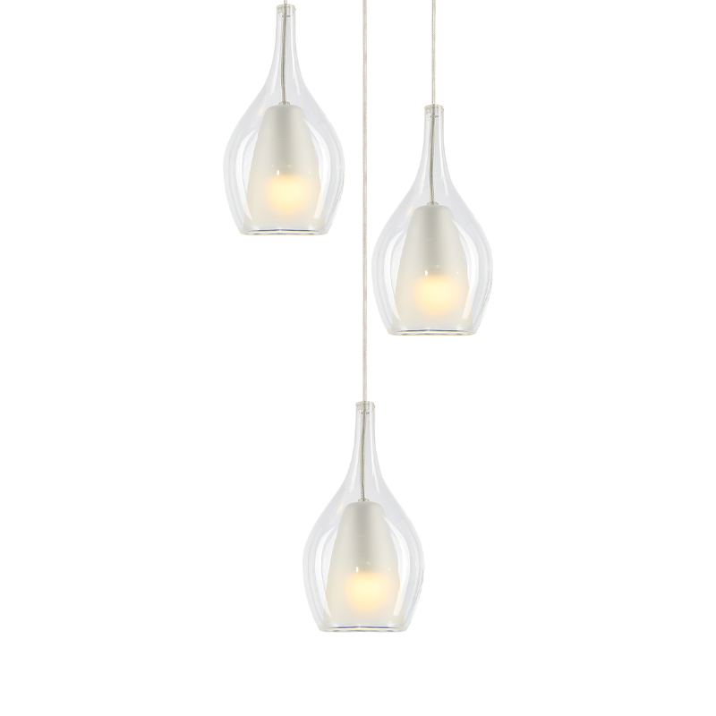 Matteo Lighting C37503CHCL Jericho Multi-Light Pendant in Chrome
