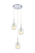 Matteo Lighting C37503CHCL Jericho Multi-Light Pendant in Chrome