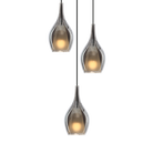 Matteo Lighting C37503MBSM Jericho Multi-Light Pendant in Matte Black