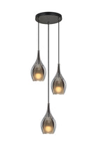 Matteo Lighting C37503MBSM Jericho Multi-Light Pendant in Matte Black