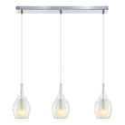 Matteo Lighting C37513CHCL Jericho Linear Pendant in Chrome