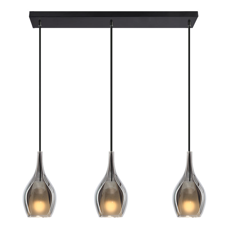 Matteo Lighting C37513MBSM Jericho Linear Pendant in Matte Black