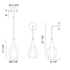 Matteo Lighting C37501CHCL Jericho Pendant in Chrome