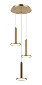 Éclairage Matteo C37703AG LED extraterrestre Suspendu multi-luminaire en laiton doré vieilli