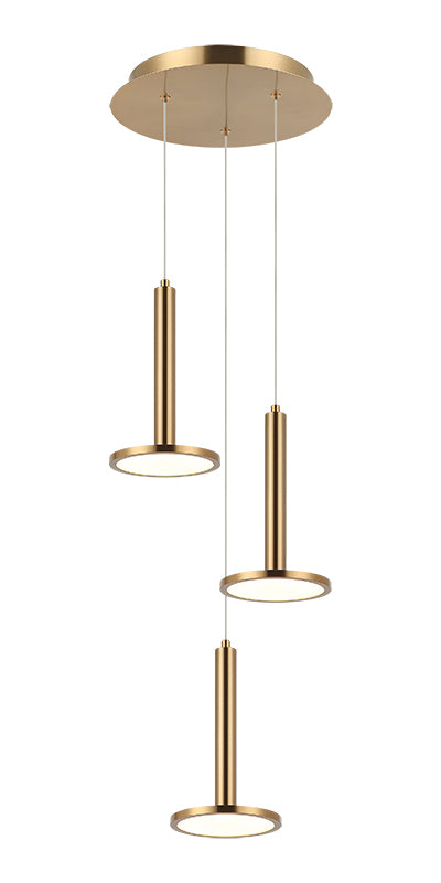 Éclairage Matteo C37703AG LED extraterrestre Suspendu multi-luminaire en laiton doré vieilli