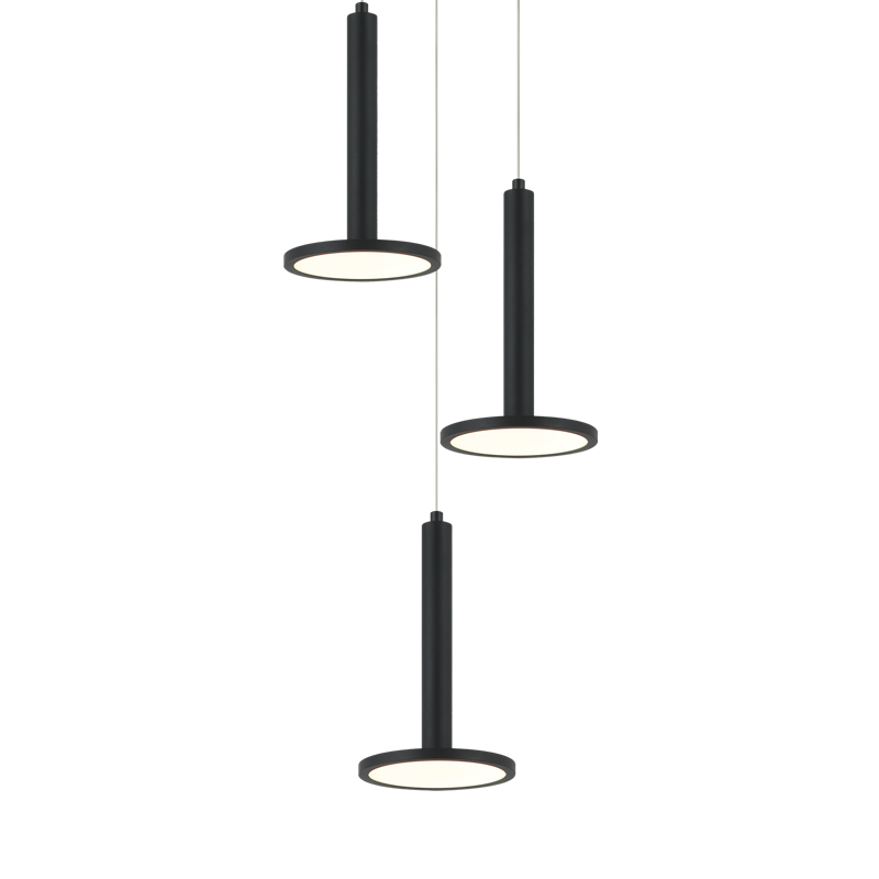 Éclairage LED extraterrestre Matteo Lighting C37703MB Suspendu multi-luminaire en noir mat