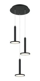 Éclairage LED extraterrestre Matteo Lighting C37703MB Suspendu multi-luminaire en noir mat