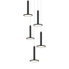 Éclairage LED extraterrestre Matteo C37705MB Suspendu multi-luminaire en noir mat