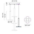Éclairage LED extraterrestre Matteo C37705MB Suspendu multi-luminaire en noir mat