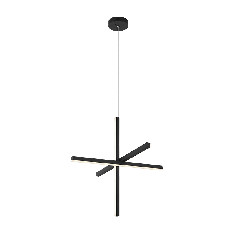 Éclairage LED Matteo C38924MB Crosley Suspendu en noir mat
