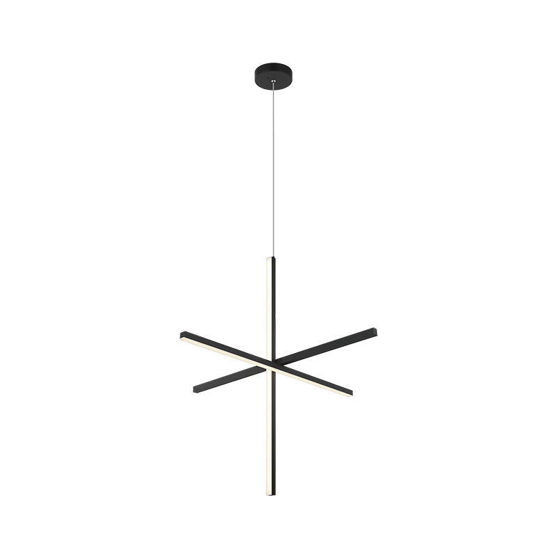 Éclairage LED Matteo C38936MB Crosley Suspendu en noir mat