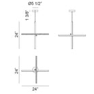 Éclairage LED Matteo C38924MB Crosley Suspendu en noir mat