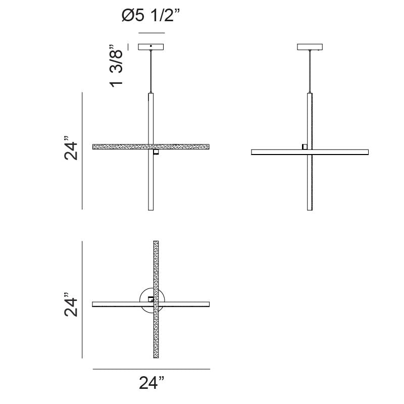 Éclairage LED Matteo C38924BG Crosley Suspendu en or brossé