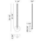 Matteo Lighting W39023BG Archie LED Vanity in Brushed Gold
