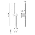 Matteo Lighting W39026BG Archie LED Vanity in Brushed Gold