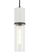 Éclairage Matteo C39911MB LED Marmor Suspension en marbre noir mat et blanc