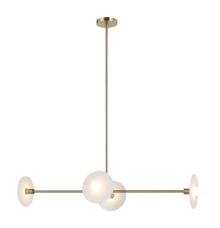 Matteo Lighting C42604CG Monument LED Linear Pendant in Champagne Gold